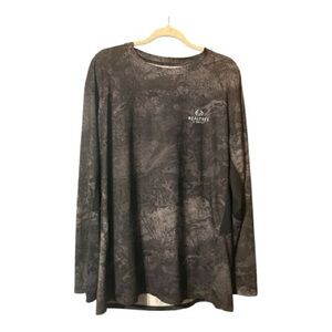 Realtree Fishing Men's Dark Gray Patterned Long Sleeve shirt